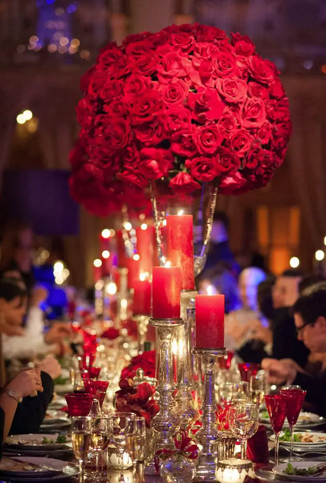 37 Sparkling Ideas for Red Themed Wedding Sortra