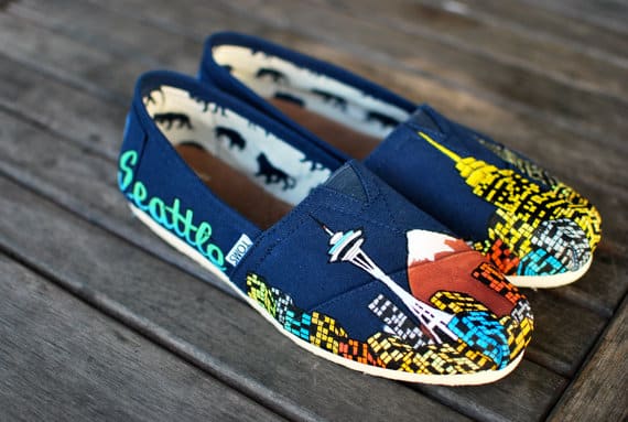 Inspirational Hand-Painted Tom Shoes Designs