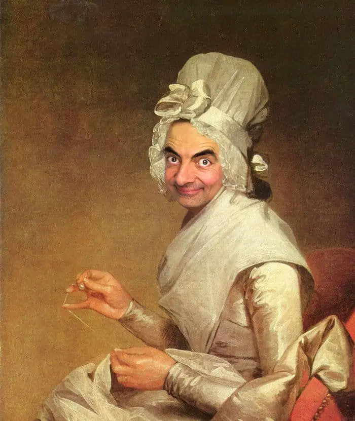 Mr Bean Digitally Painted Into Famous Portraits
