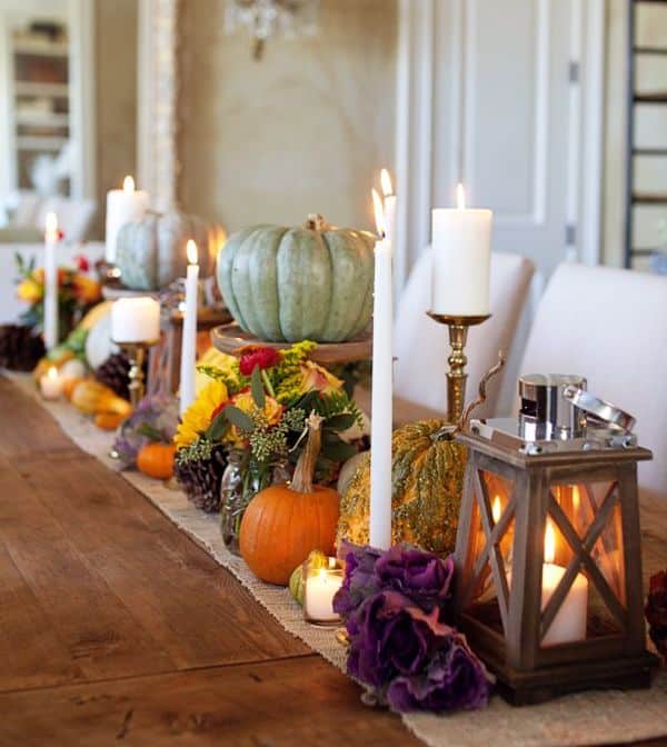 30 Pretty Candle Decoration Ideas for Thanksgiving