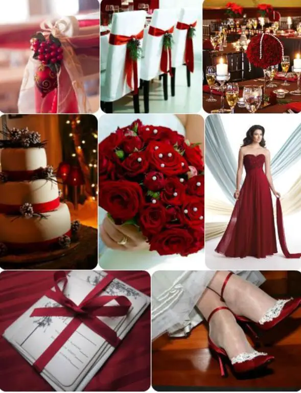 37 Sparkling Ideas for Red Themed Wedding
