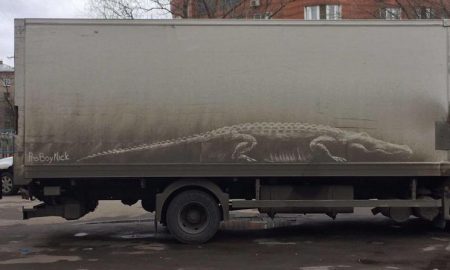 Nikita Golubev Creates Stunning Art on Dirty Vehicles