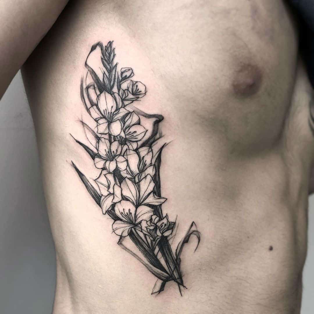 27 Graceful Gladiolus Tattoos and What This Beautiful Flower Symbolizes