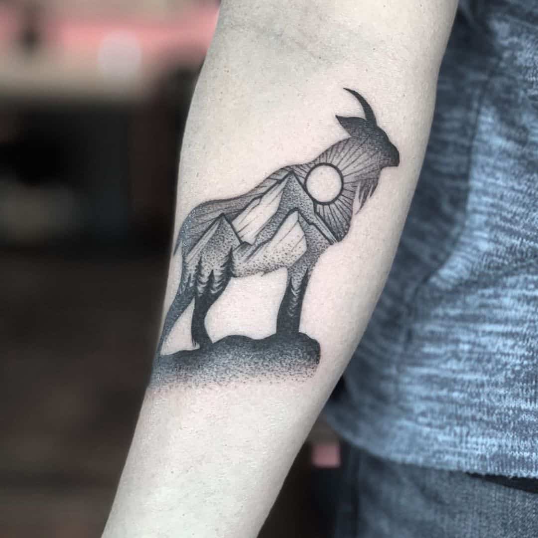 20 Glorious Goat Tattoo Designs and the Symbol Meaning 