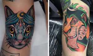 Pop Culture Inspired Colorful Tattoo Designs by Luke Thompson