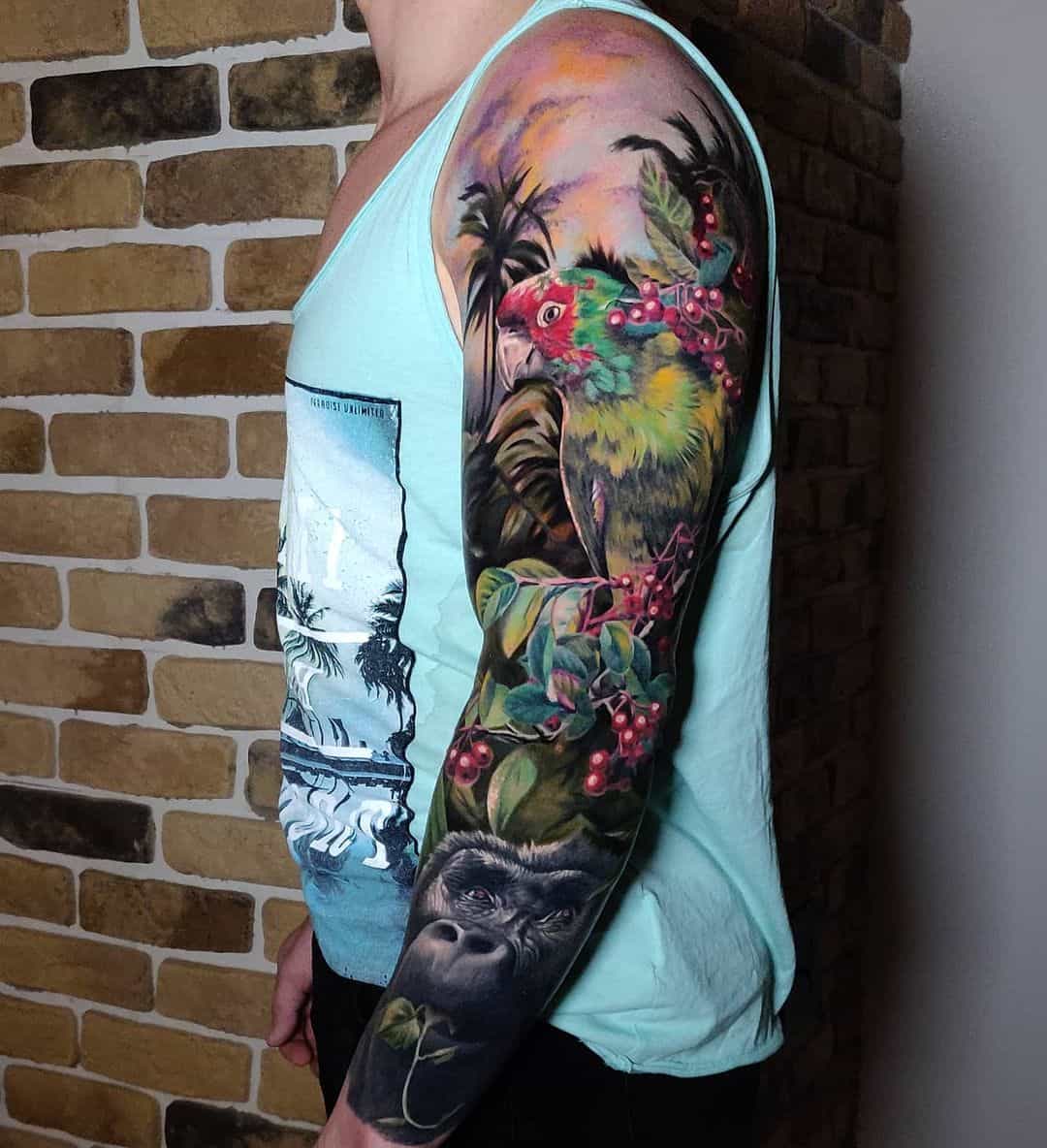 Outstanding Realistic Sleeve Tattoo Designs by Paul-Eerik Rosenberg