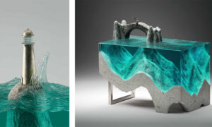 Broken Liquid - Sculptures Made Out of Layered Glass by Ben Young