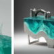 Broken Liquid - Sculptures Made Out of Layered Glass by Ben Young