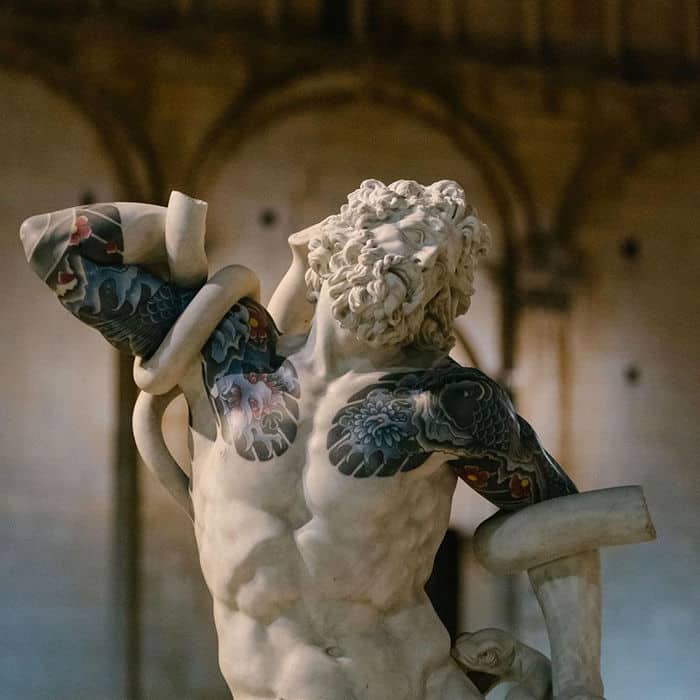 Tattooing Classical Statues by Sculptor/Tattooist Fabio Viale
