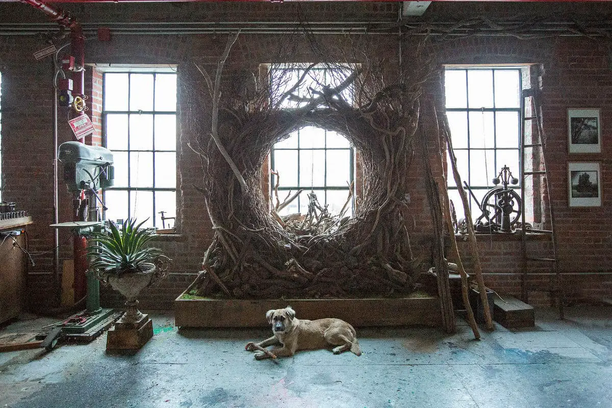 Large-Scaled Sculptures Made Out of Branches and Twigs by Charlie Baker