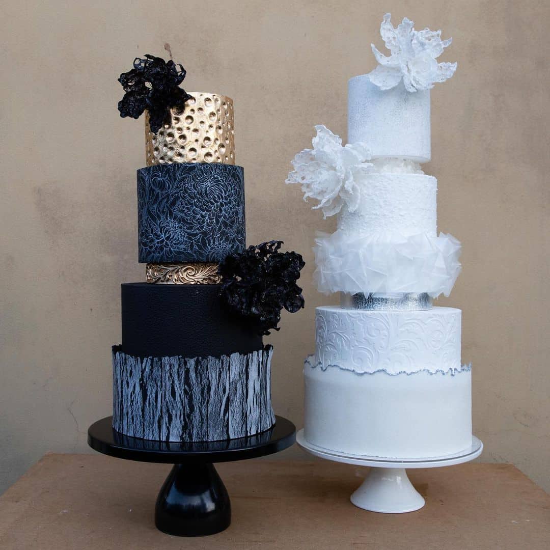 Australian Cake Artist Ekaterina Designs Elegant And Haute Couture Wedding Cakes